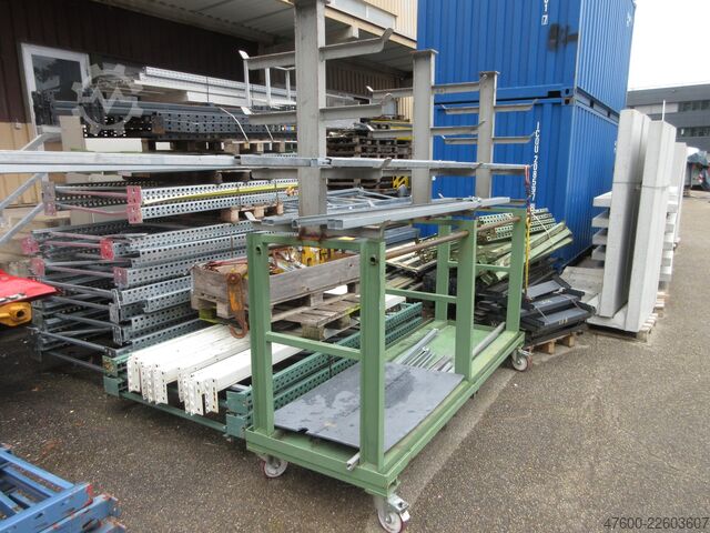 Incl. 3 rolling carts / transport trolleys for mandrels Posten Lastaufnahmemittel Traversen Greifer Fassheber Lasttraversen