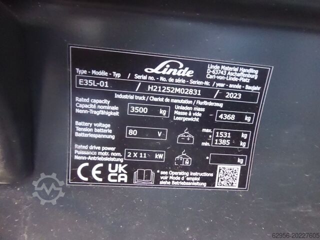 Electric 4-wheel forklift Linde E35L-01