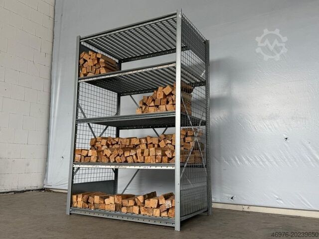 Firewood rack, shelf rack Dexion HI280 / Gitterrostboden / Regallänge: 1,38 lfm.