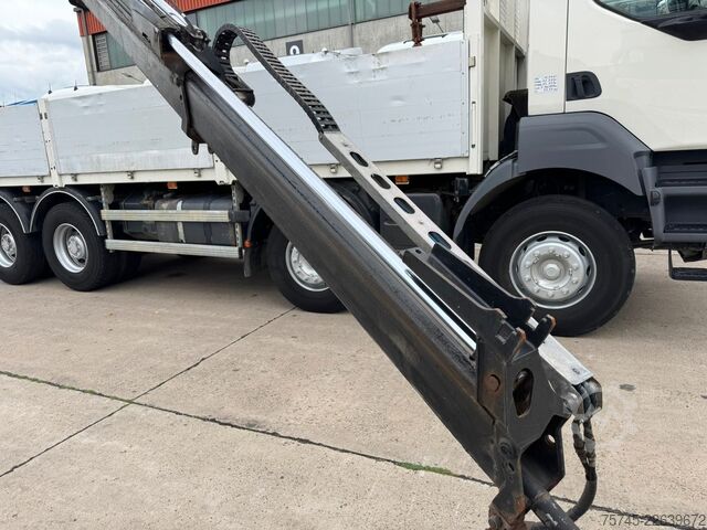 LKW mit Pritsche (offen) RENAULT KERAX 460 * PRITSCHE * HMF KRAN 10,2N M *8 X 4*