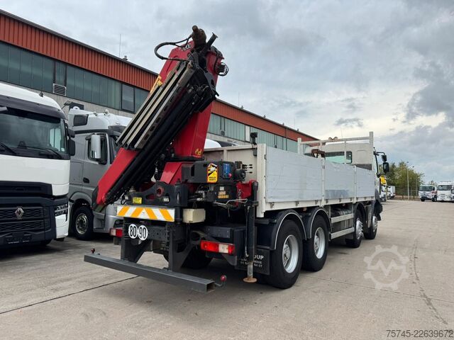 LKW mit Pritsche (offen) RENAULT KERAX 460 * PRITSCHE * HMF KRAN 10,2N M *8 X 4*