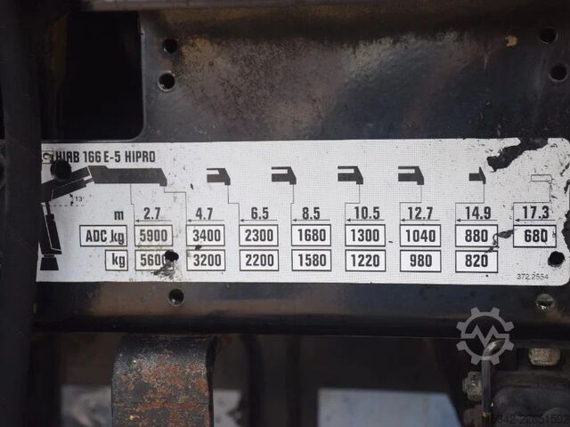 Hook arm system Mercedes-Benz Actros 3236 Hooklift + Hiabcrane