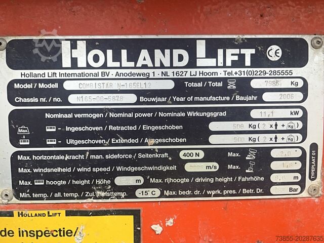 Scissor Lift Holland-Lift N165-12EL Combistar (16.5 m)