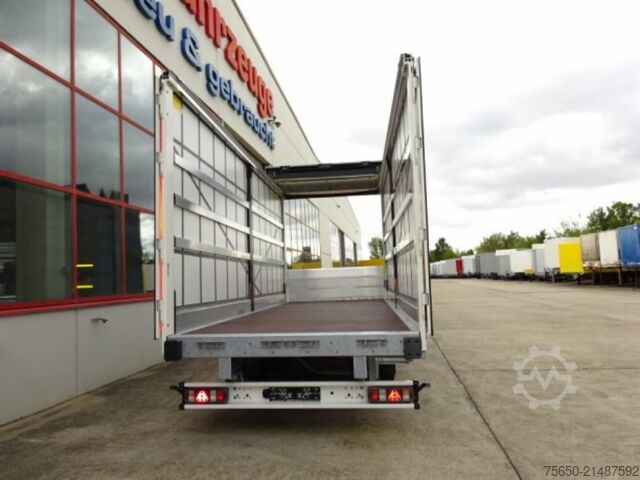 Open trailer with tarp Möslein TPW 105 D Schwebheim  Tandem- Planenanhänger Durchladen
