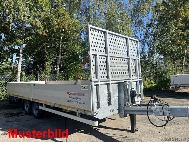 Open trailer Möslein THT 14,4 G 7,2  14,4 t Tandem- Pritschenanhänger- Tieflader