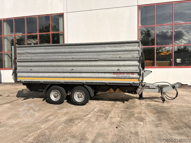 Tipper trailer Möslein TDS 13 Schwebheim  13 t Tandemkipper- Tieflader, Aufsatzbordwände