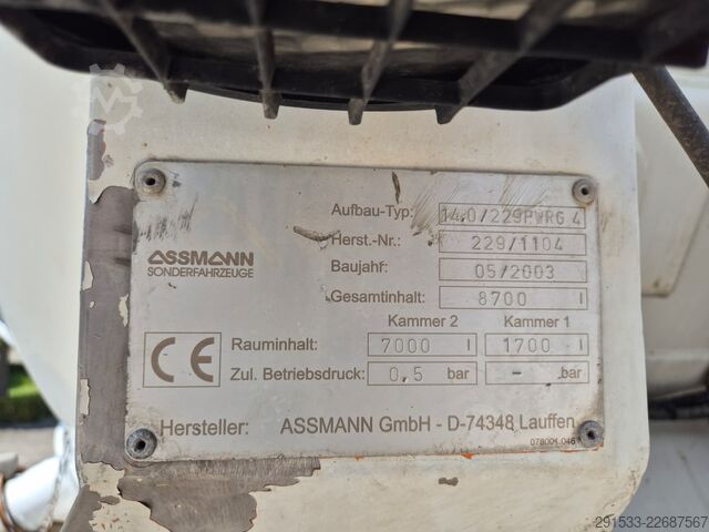 Vacuum and pressure truck MAN FE 28.460 6X4 - ASSMANN