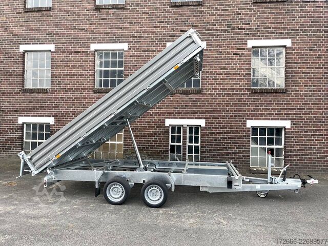 Three-way tipper Humbaur HTK 3500.41 | STAHL 410X210X35CM 3500KG DREISEITENKIPPER