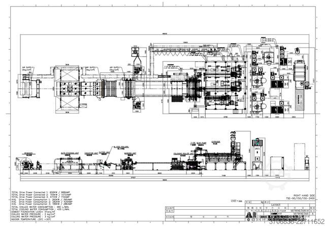 3-Layer Co-Extrusion Sheet Line Fong Kee International Machinery TSE-90/150/150-2400