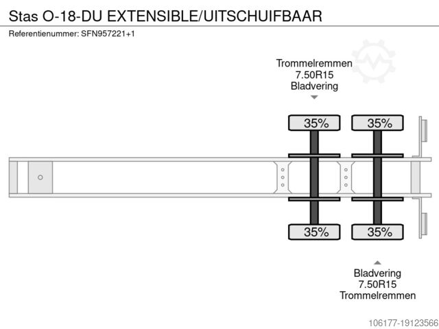 Tieflader Stas O-18-DU EXTENSIBLE/UITSCHUIFBAAR