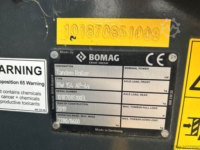 Walzenzug BOMAG Tandem Walze BW 154 AP-4v