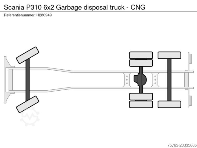 Refuse collection vehicle Scania P310 6x2 Garbage disposal truck - CNG