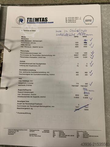 CNC Vertical lathe Fremtas - 16FR3 Fremtas 16FR3