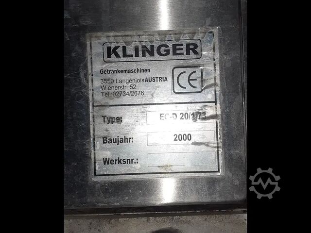 Flaschenwaschanlage KLINGER 20/1/73