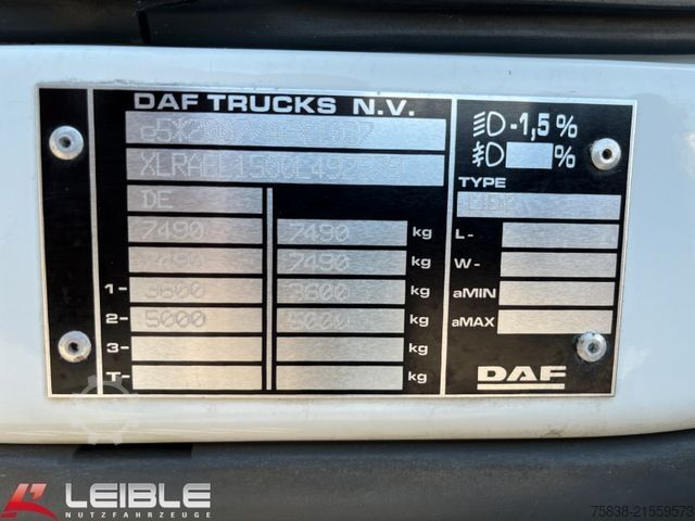 Box van DAF 7,5t LF 210 FA *BÄR-LBW* Reifen 80% *Klima*