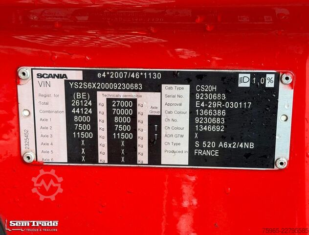 Standard SZM SCANIA S520 V8 NGS FULL OPTIONS RETARDER 2x TANKS SPECI