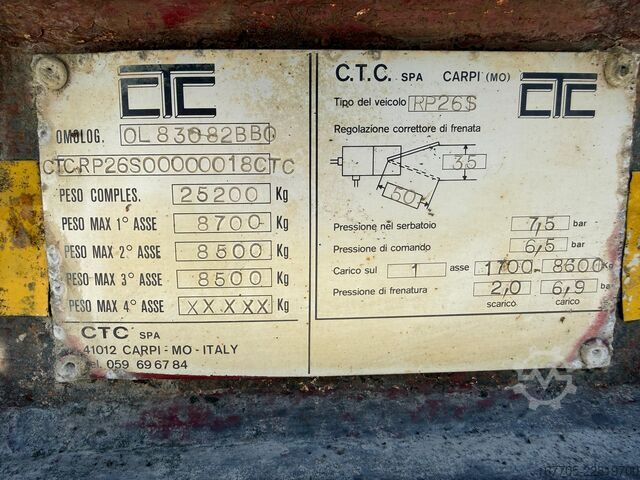 Tieflader-Auflieger für Baumaschinen CTC RP26S