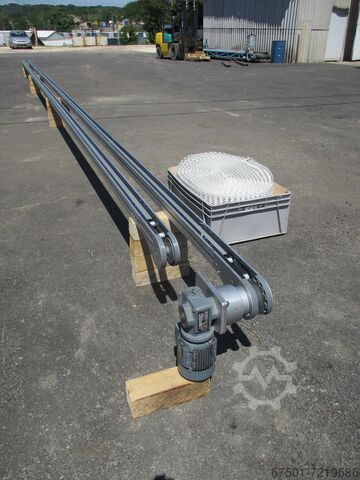 Chain conveyor system conveyor belt 25m FLEXLINK (1684) Aluminium-Fördersysteme Kunststoffketten