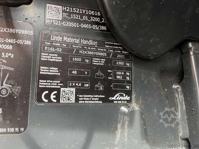 Elektro 3 Rad-Stapler Linde E16L-02