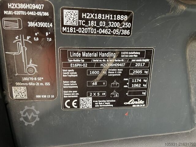 Elektro 4 Rad-Stapler Linde E16PH-02