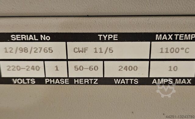 Kammerofen Muffelofen Veraschungsofen Carbolite CWF 11/5