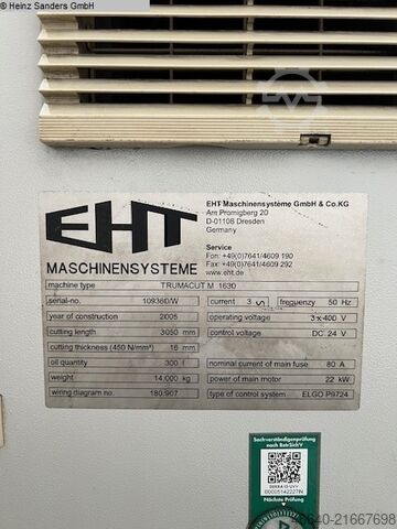 Tafelschere - hydraulisch EHT TrumaCut M 1630