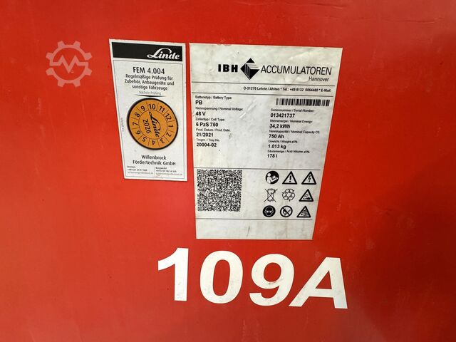 Battery 2021, serviced; Safety inspection (UVV) valid until 10/2027 Linde E 16L