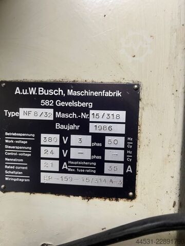 Fully automatic milling machine Busch NF 8/32