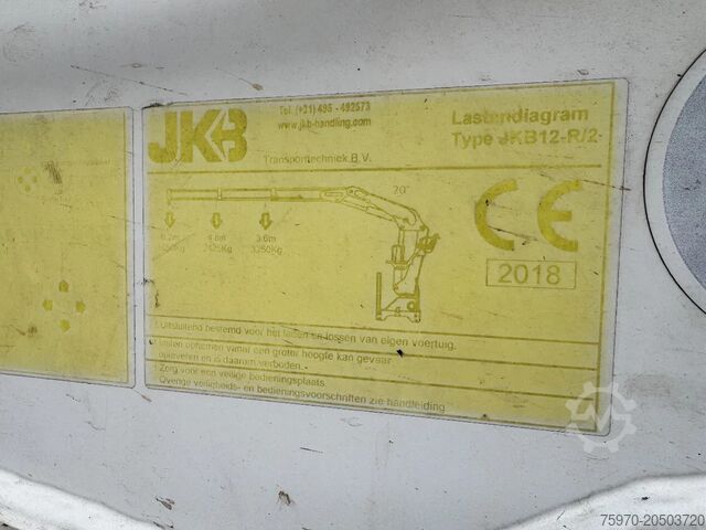 Loading platform KWB P-348-FS-H + 2018 JKB 12R/62-2 KRAAN + ROTATOR