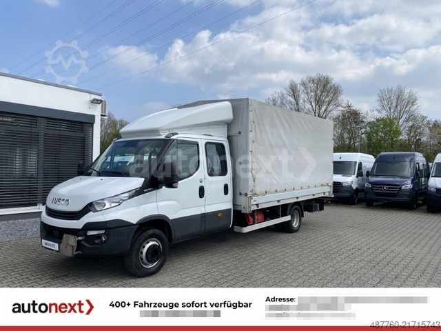 Curtain sider van IVECO Daily 70C18H DoKa *Werkstatt* LBW+AHK 3,5t+7-Sit