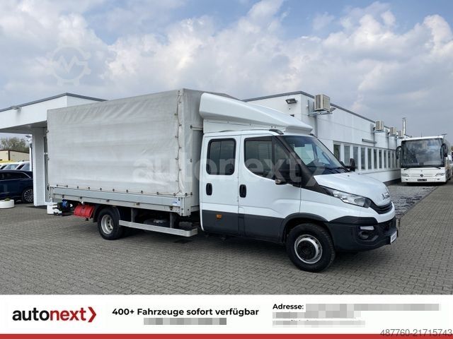 Curtain sider van IVECO Daily 70C18H DoKa *Werkstatt* LBW+AHK 3,5t+7-Sit