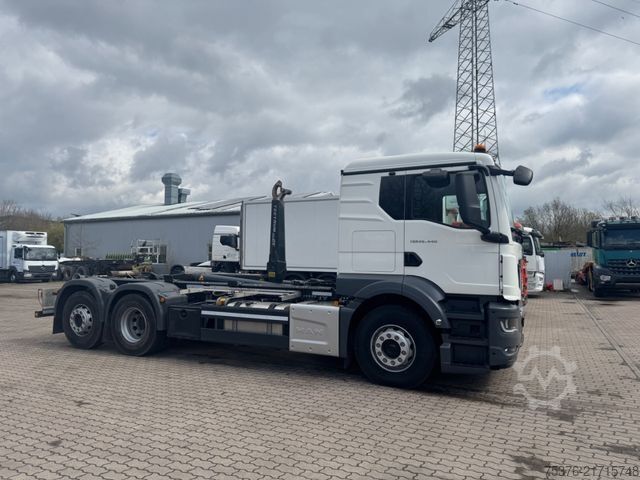 Roll-off tipper truck MAN TGS 26.440 MEILLER RS 2165