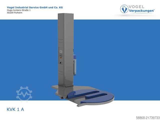 Semi-automatic pallet wrapper KVK 1A mit Ausschnitt für Hubwagen- elektromagnetischer Bremse