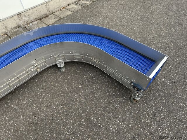 180 ° curved conveyor 350 x 150 cm  180 °