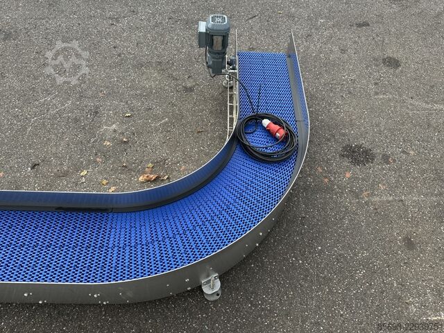 180 ° curved conveyor 350 x 150 cm  180 °