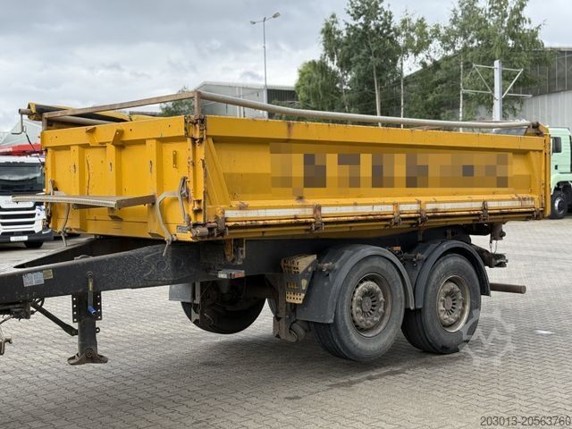 Three-way tipper trailer MEILLER Anhänger TANDEM Dreiseitenkipper Liftachse