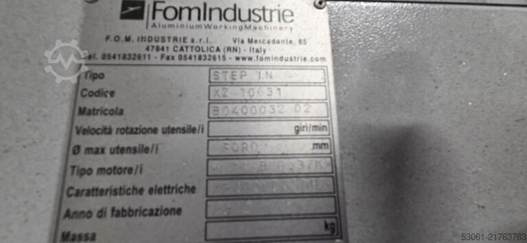 Machining center (cutting + milling) Fom Industrie LMT 60