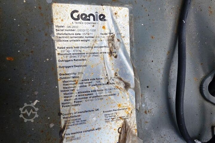 Scherenhebebühne Genie GS2632 Electric, 10m Working Height, 227kg Capacit