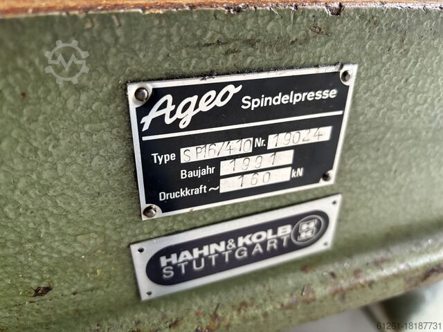 Manual spindle press AGEO SP16/410
