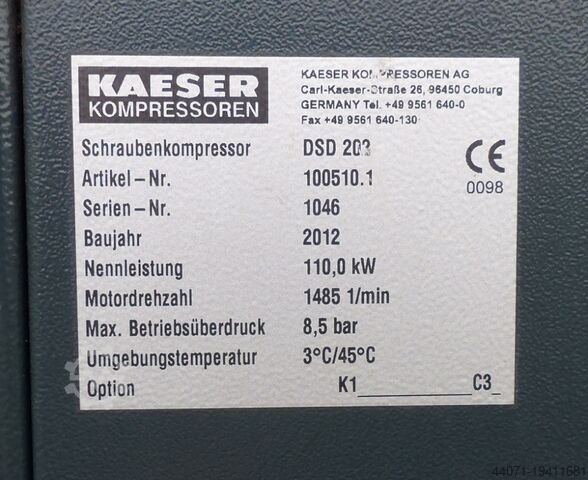 Schraubenkompressor DSD202 Kaeser DSD202