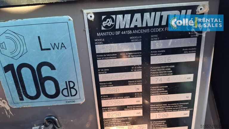 Telescopic loader Manitou MT 932