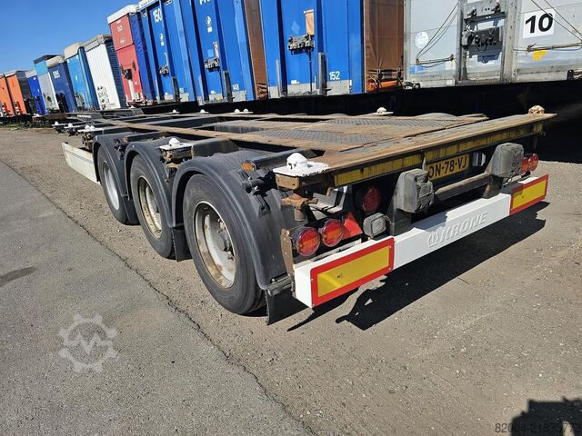 Container transport krone SD| EXTENDIBLE CHASSIS 40 FT 2 X 20 FT | BPW DR...