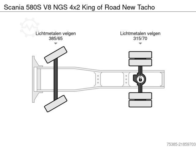 Standard-SZM Scania 580S V8 NGS 4x2 King of Road New Tacho