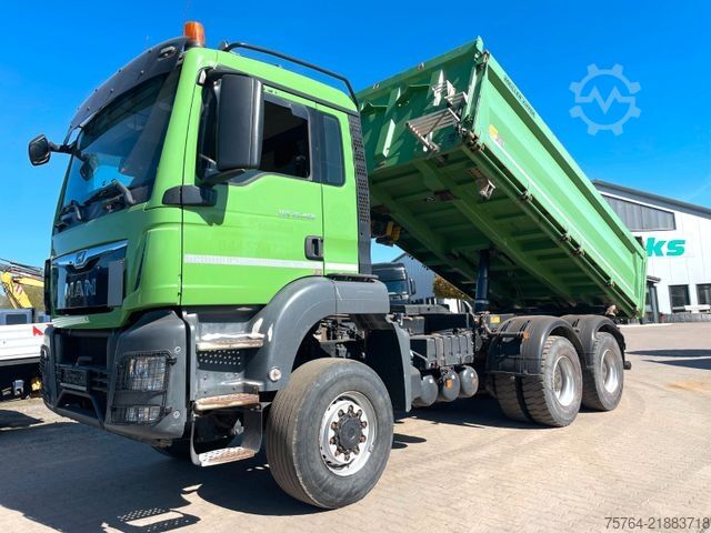 Tipper truck MAN TGS 26.460 / Meiller Stahl 3-Seitenkipper/6x6/AP
