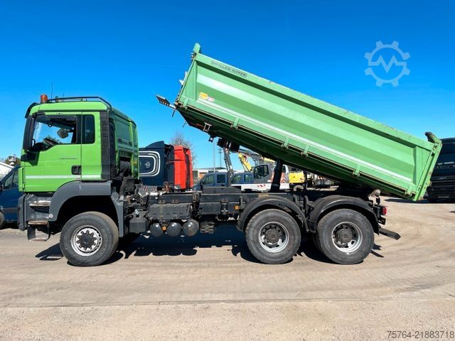 Tipper truck MAN TGS 26.460 / Meiller Stahl 3-Seitenkipper/6x6/AP