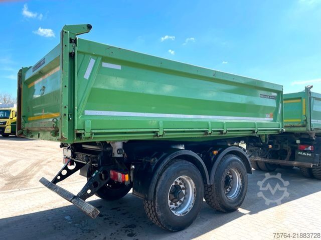 Three-way tipper trailer MEILLER ca. 11m³ 3-Seiten Stahltandemkippanhänger