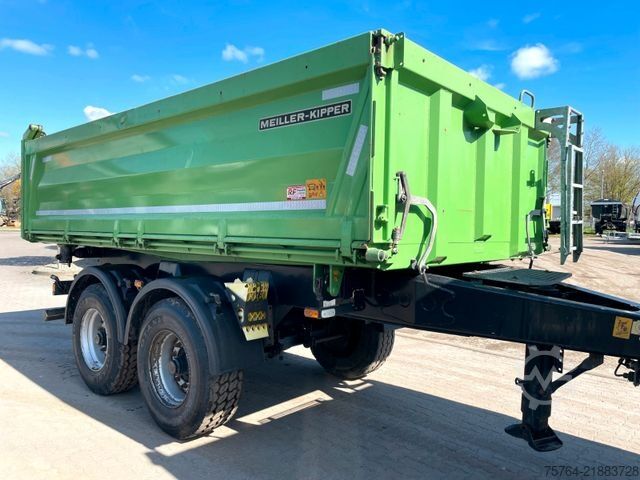 Three-way tipper trailer MEILLER ca. 11m³ 3-Seiten Stahltandemkippanhänger