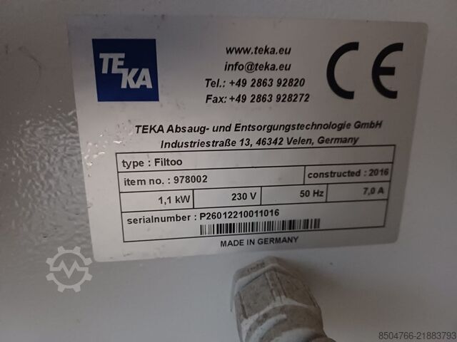Welding smoke suction TEKA Filtoo