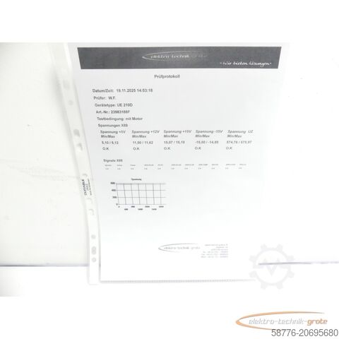 Component Heidenhain UE 210D ID 558 302-01 SN 23983188F generalüberholt + 3 Mon. Gewährl.