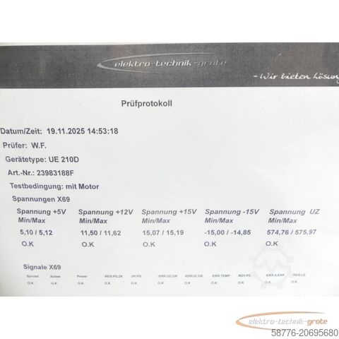Component Heidenhain UE 210D ID 558 302-01 SN 23983188F generalüberholt + 3 Mon. Gewährl.